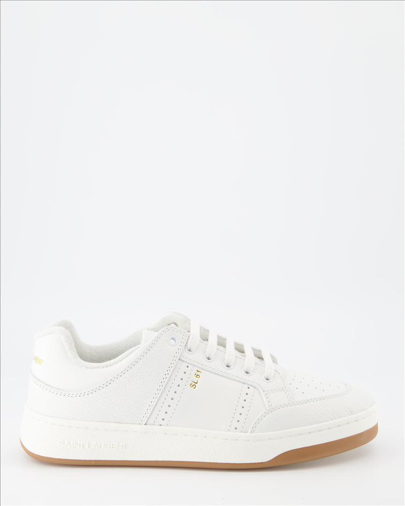 Saint Laurent, Baskets SL61, luxury sneakers, men's white sneakers, designer footwear