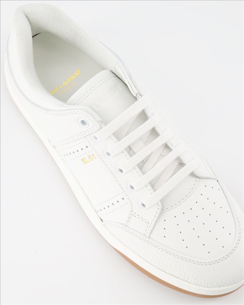 Saint Laurent, Baskets SL61, luxury sneakers, men's white sneakers, designer footwear