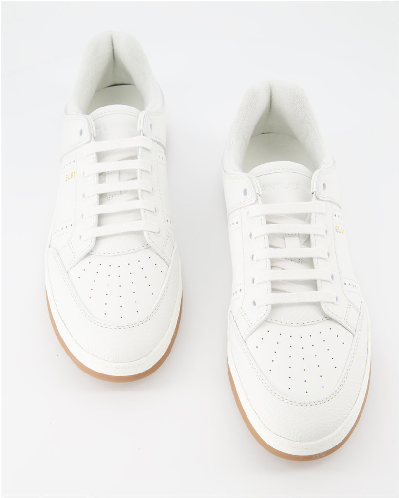 Saint Laurent, Baskets SL61, luxury sneakers, men's white sneakers, designer footwear