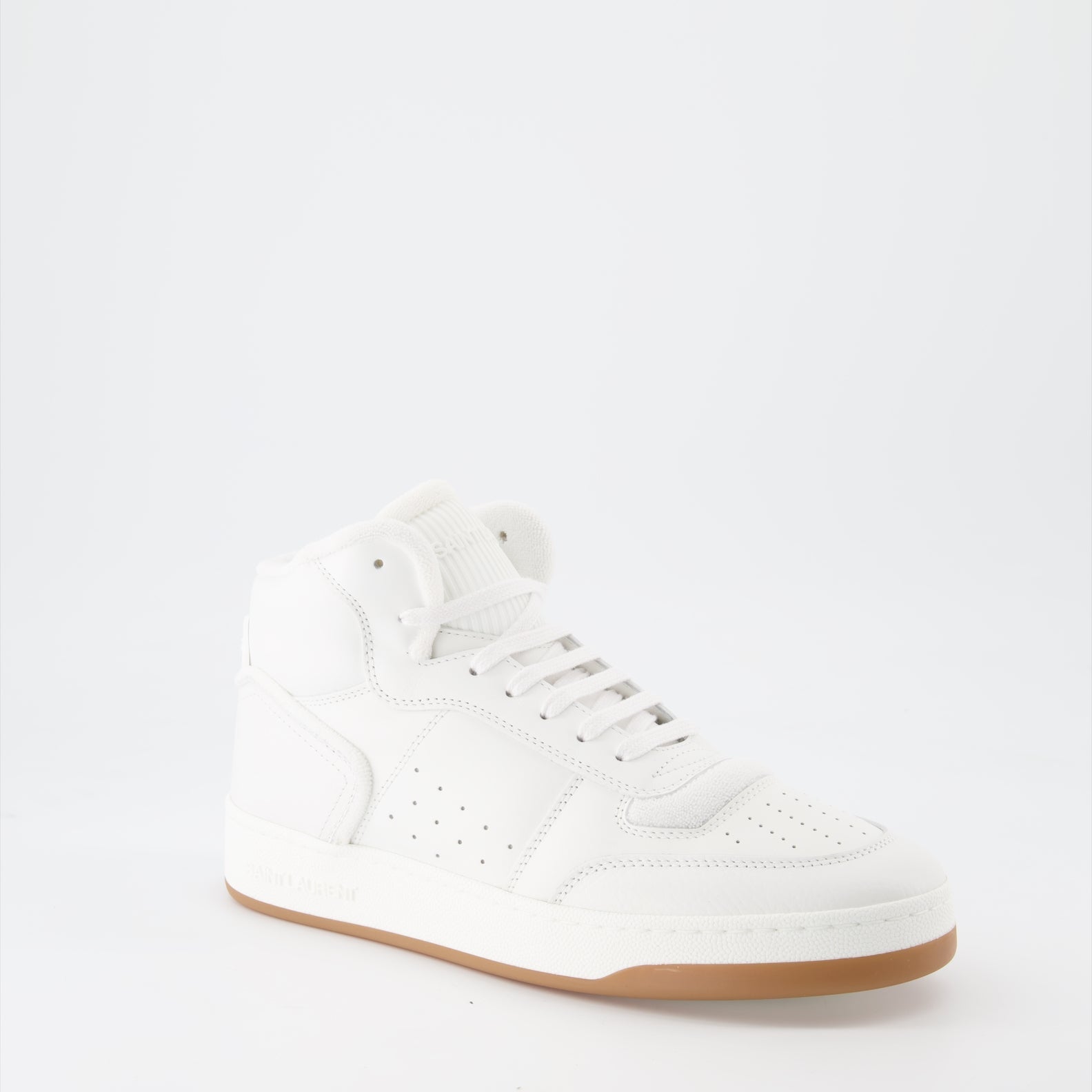 Saint Laurent sneakers, white leather sneakers, men's luxury footwear, SL80 sneakers, high-end fashion