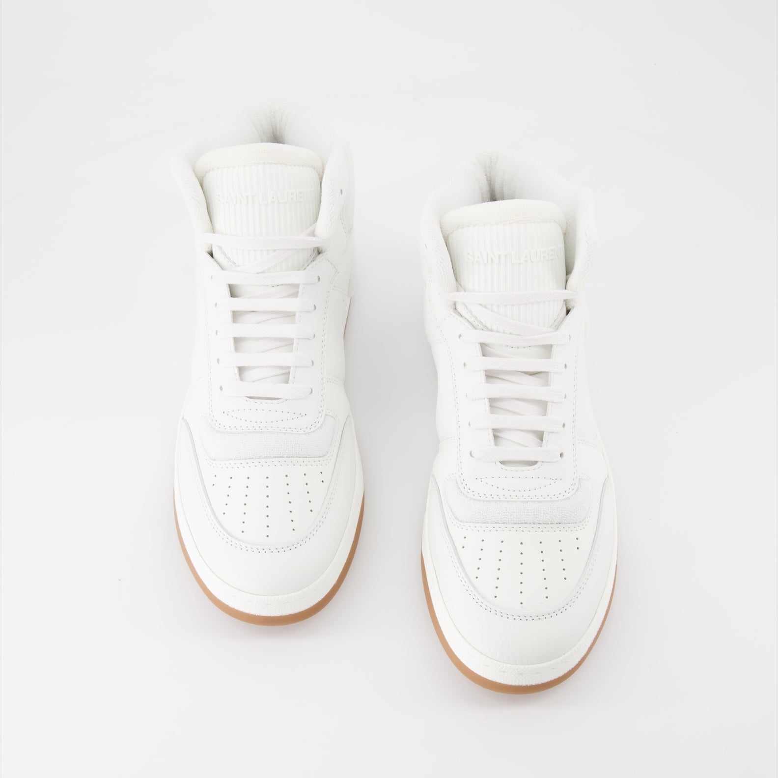 Saint Laurent sneakers, white leather sneakers, men's luxury footwear, SL80 sneakers, high-end fashion