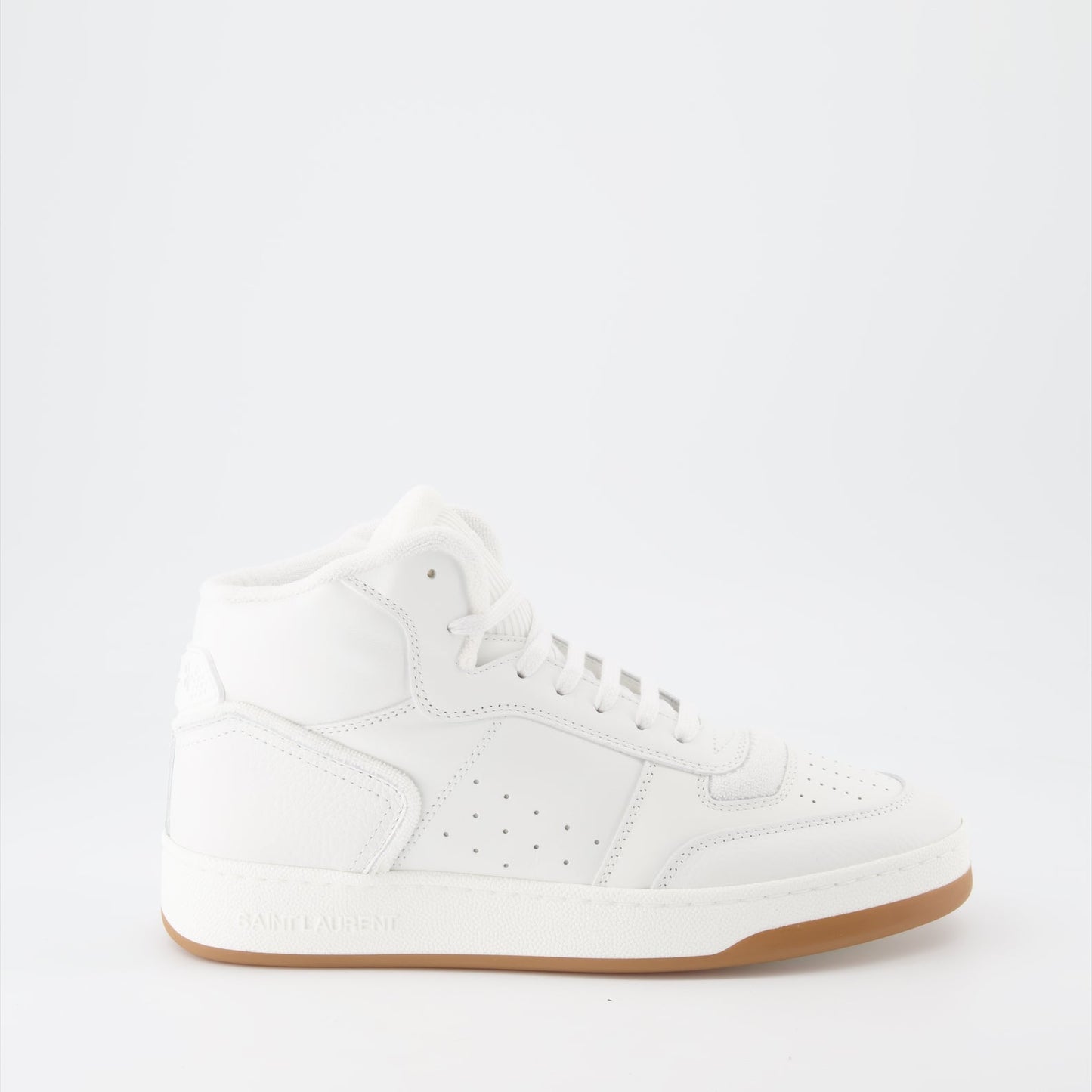 Saint Laurent sneakers, white leather sneakers, men's luxury footwear, SL80 sneakers, high-end fashion