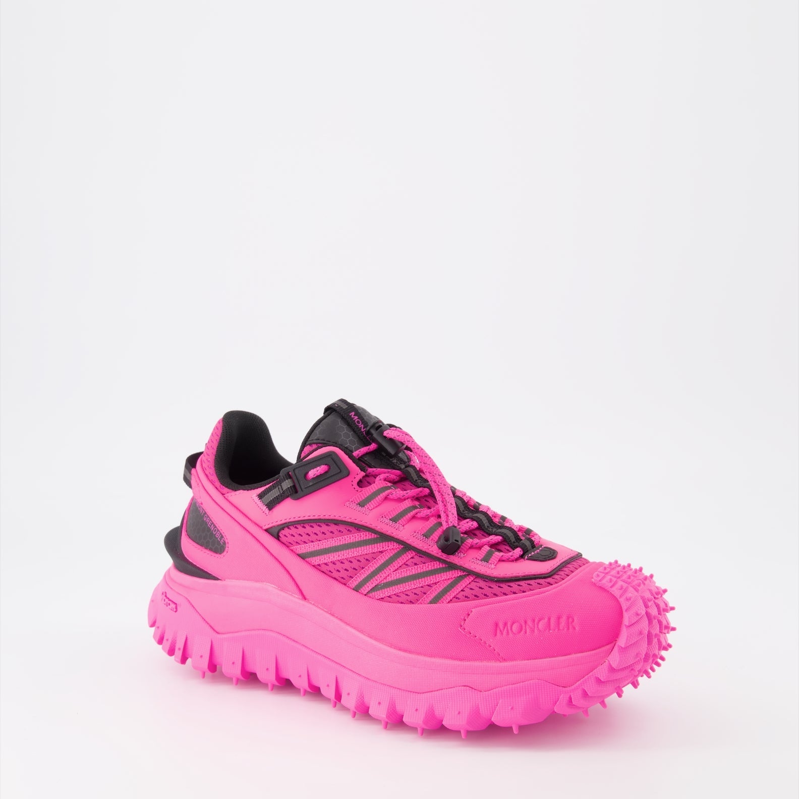 Moncler sneakers, luxury women's sneakers, pink Trailgrip shoes, high-end footwear, designer sneakers