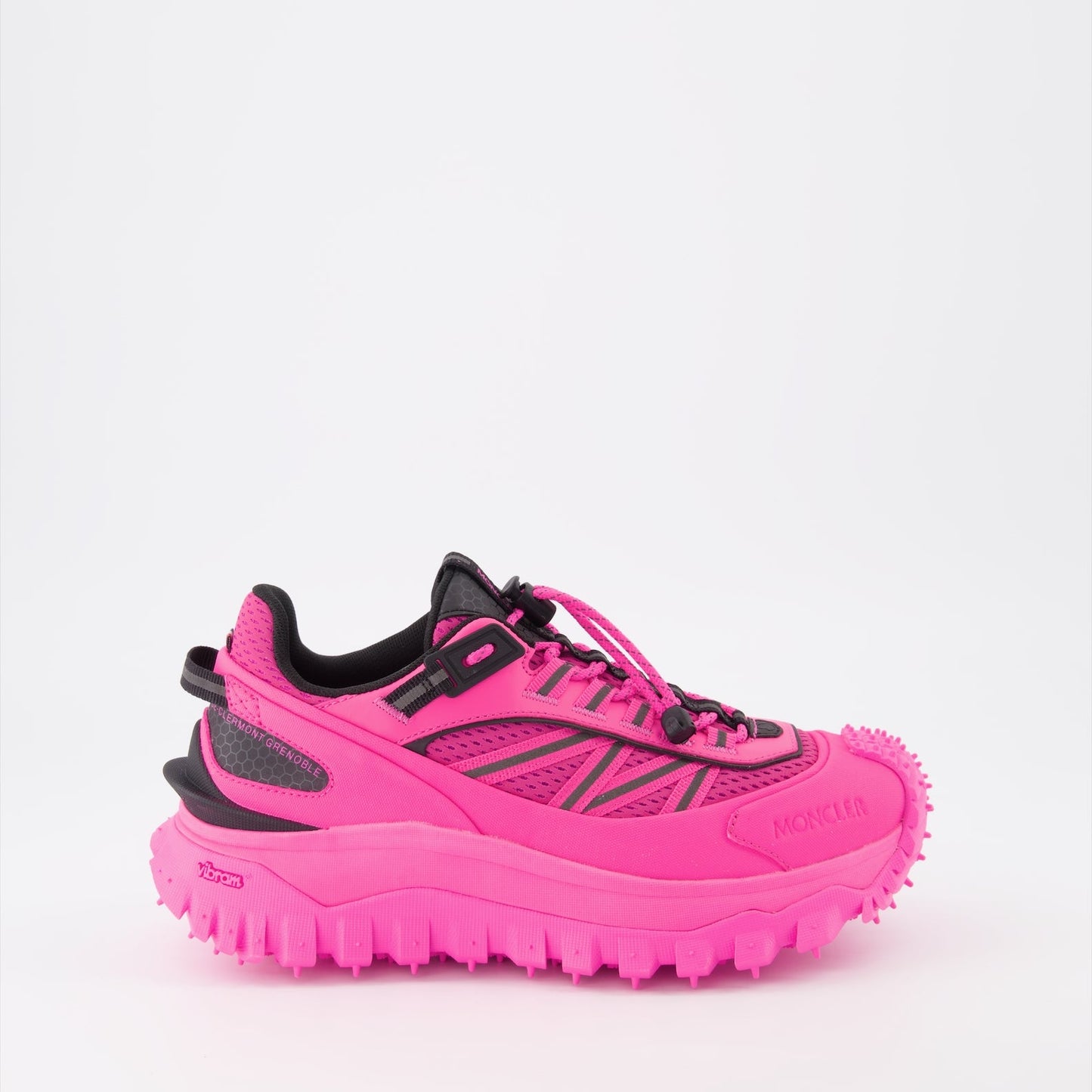 Moncler sneakers, luxury women's sneakers, pink Trailgrip shoes, high-end footwear, designer sneakers