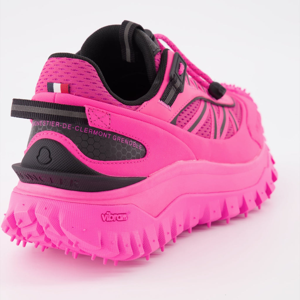 Moncler sneakers, luxury women's sneakers, pink Trailgrip shoes, high-end footwear, designer sneakers