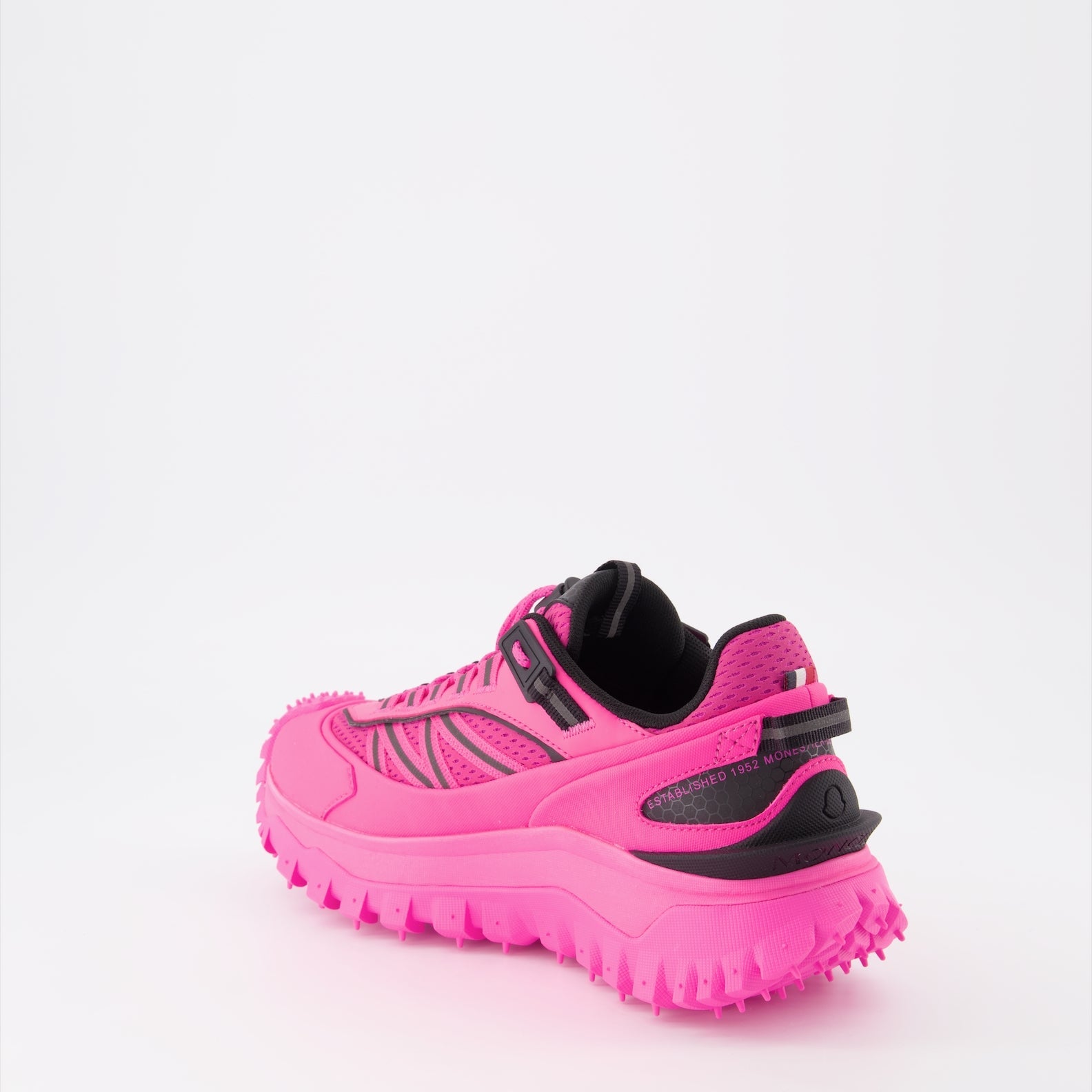 Moncler sneakers, luxury women's sneakers, pink Trailgrip shoes, high-end footwear, designer sneakers