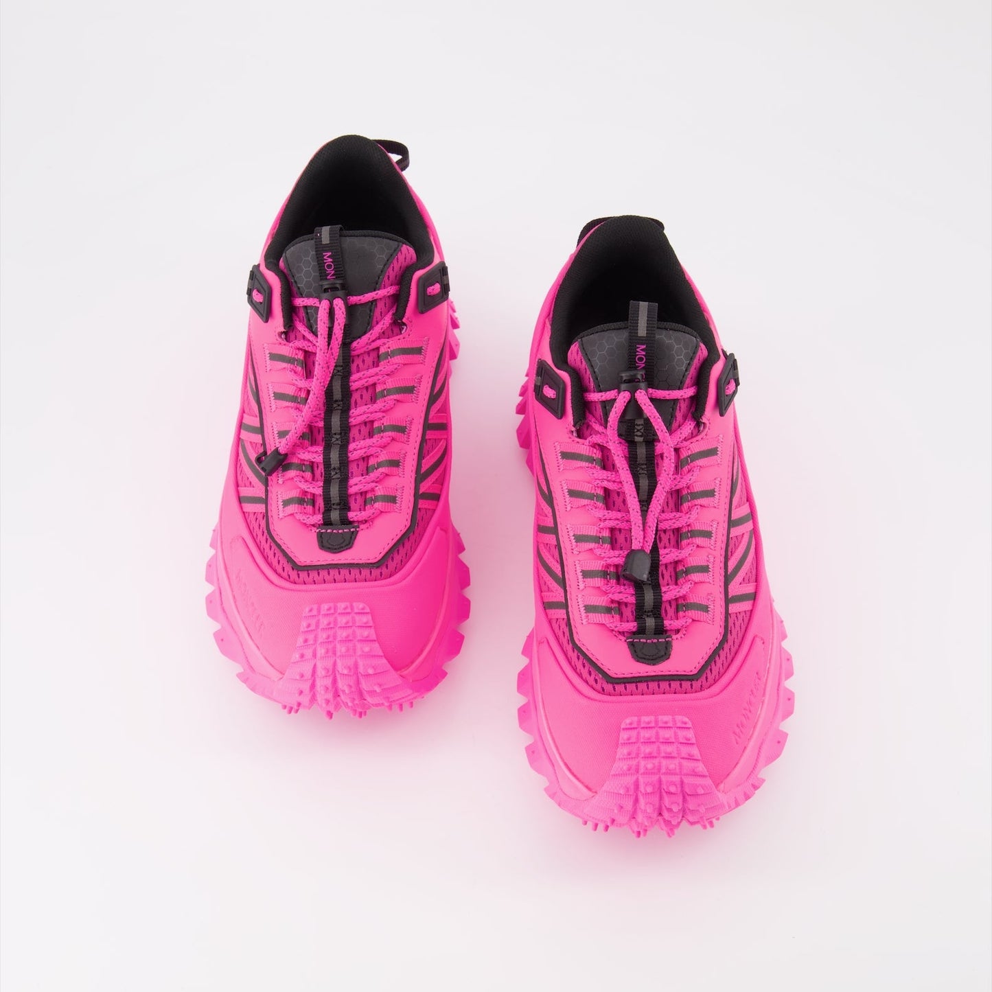 Moncler sneakers, luxury women's sneakers, pink Trailgrip shoes, high-end footwear, designer sneakers