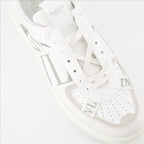 White sneakers, Valentino Garavani, men's shoes, sleek design, high-end style