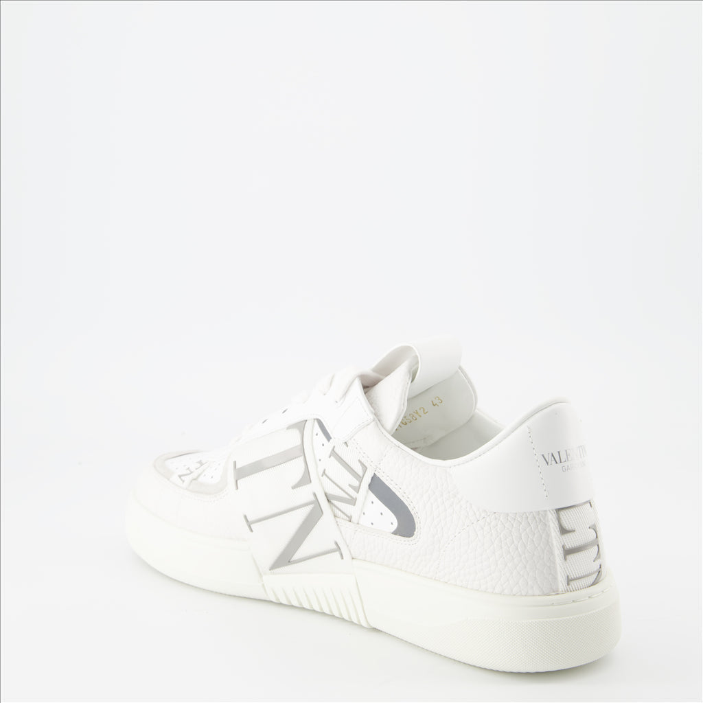 White sneakers, Valentino Garavani, men's shoes, sleek design, high-end style