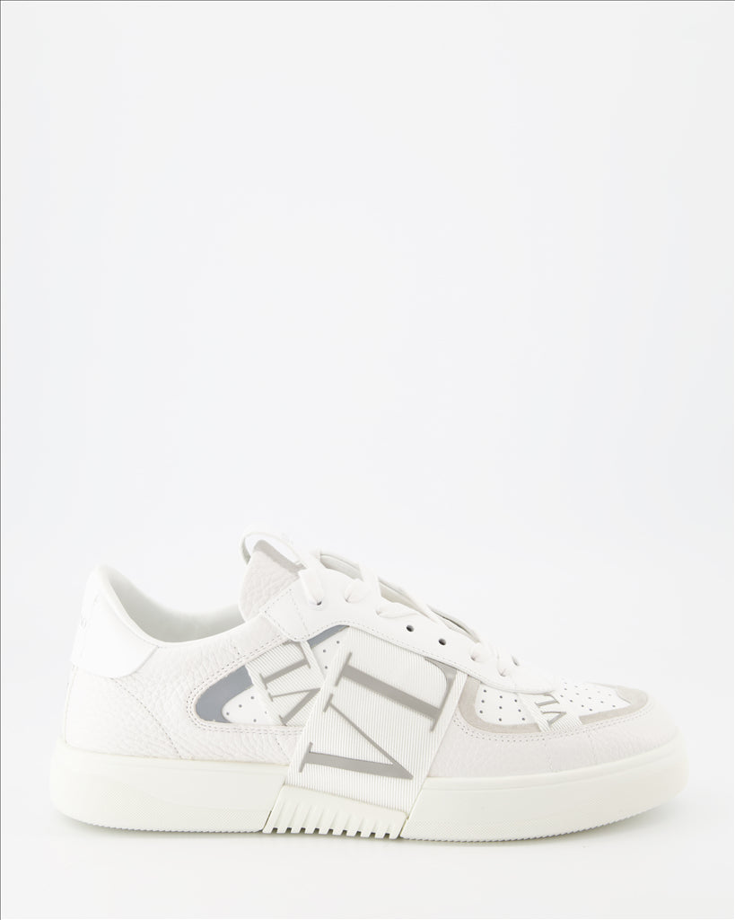 White sneakers, Valentino Garavani, men's shoes, sleek design, high-end style