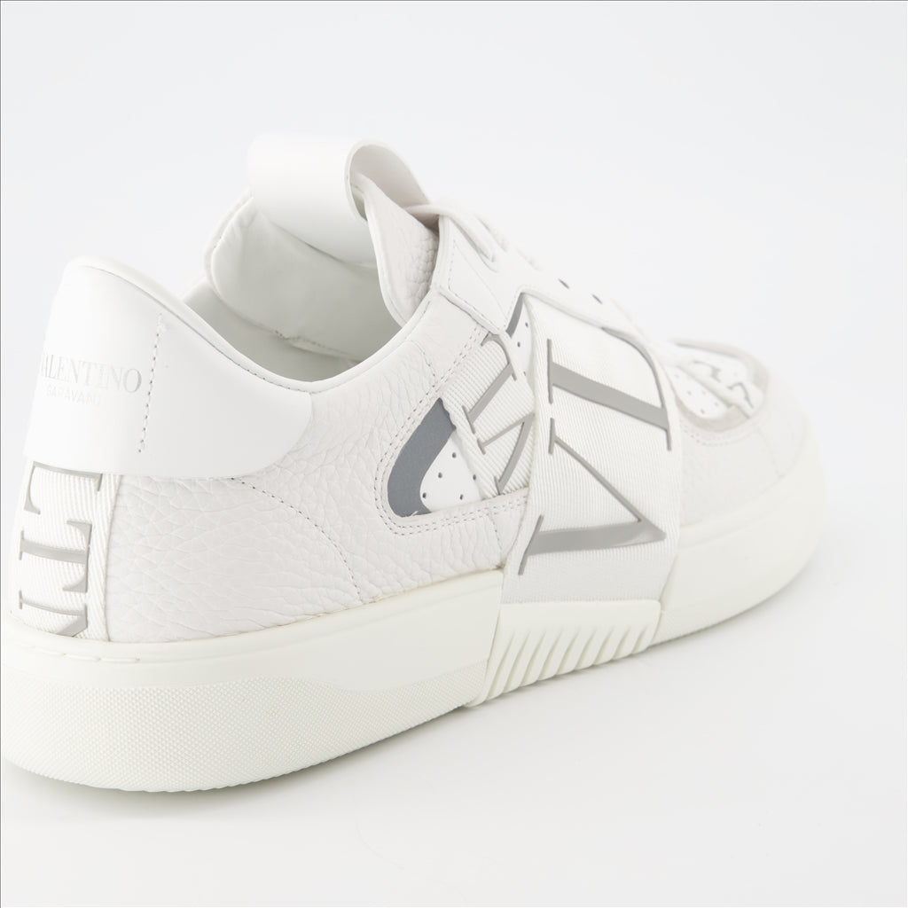 White sneakers, Valentino Garavani, men's shoes, sleek design, high-end style