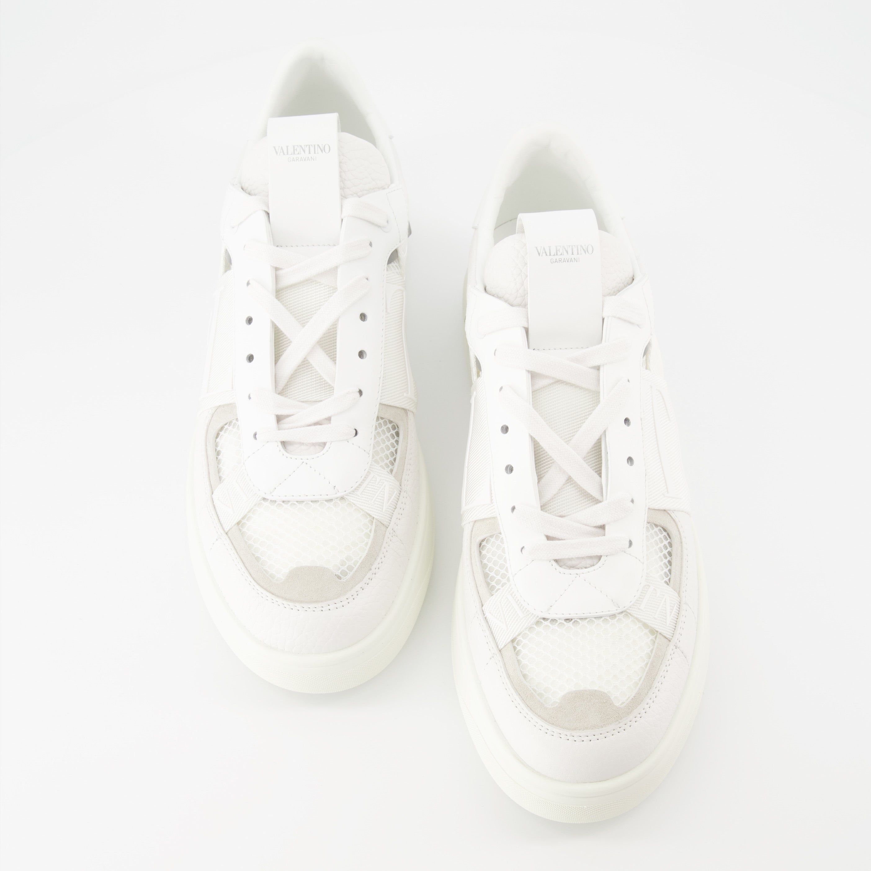 Valentino Garavani, luxury sneakers, white mesh, women's shoes, high-end fashion