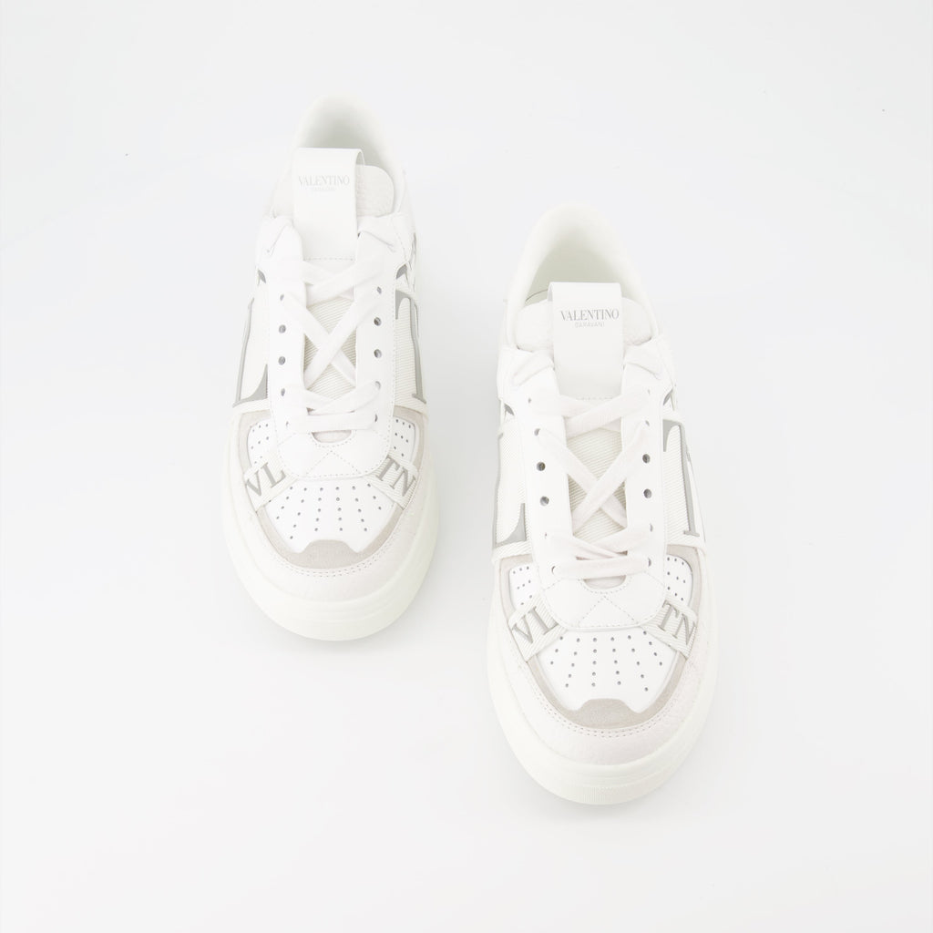 Valentino Garavani, luxury sneakers, VL7N, grey-white sneakers, women's fashion