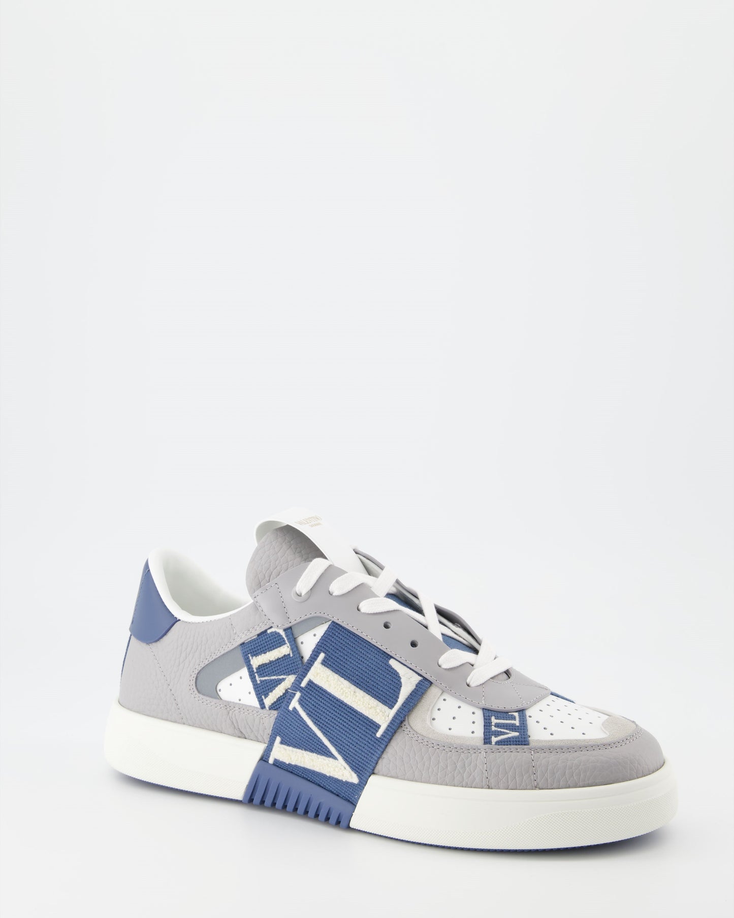 luxury sneakers, Valentino Garavani, grey-blue sneakers, high-end footwear, VL7N sneakers