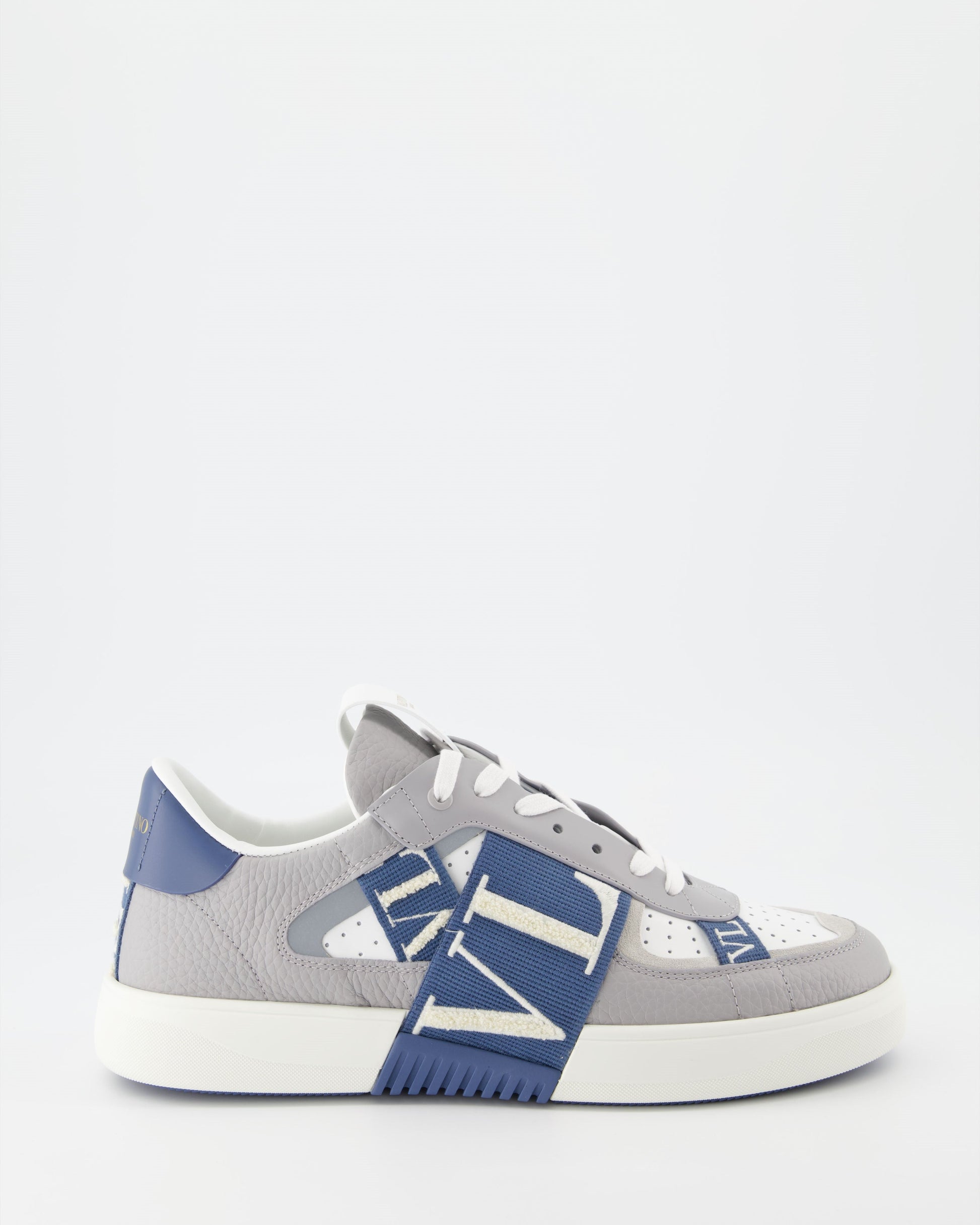 luxury sneakers, Valentino Garavani, grey-blue sneakers, high-end footwear, VL7N sneakers