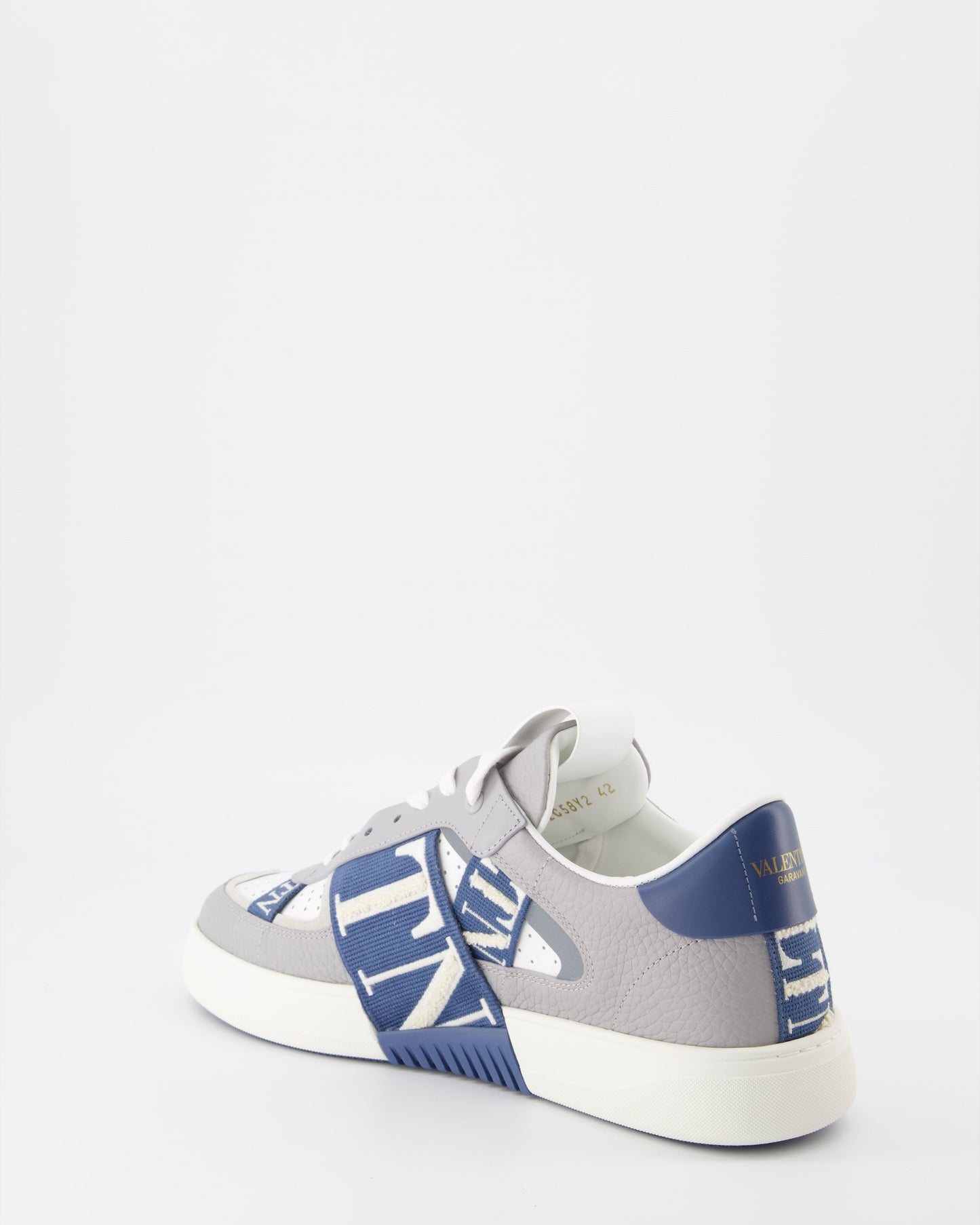 luxury sneakers, Valentino Garavani, grey-blue sneakers, high-end footwear, VL7N sneakers