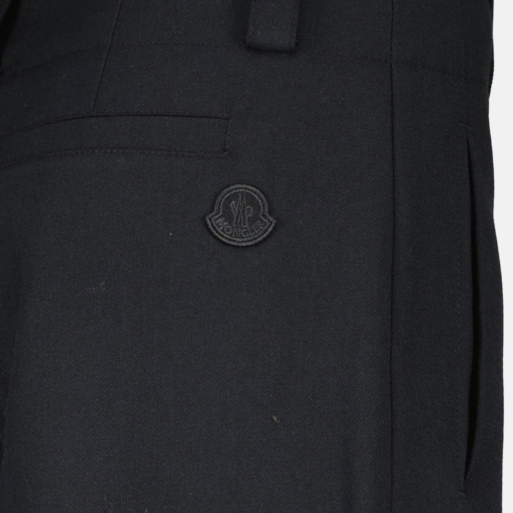 Moncler trousers, wool trousers, Autumn-Winter 2025, black trousers, designer pants