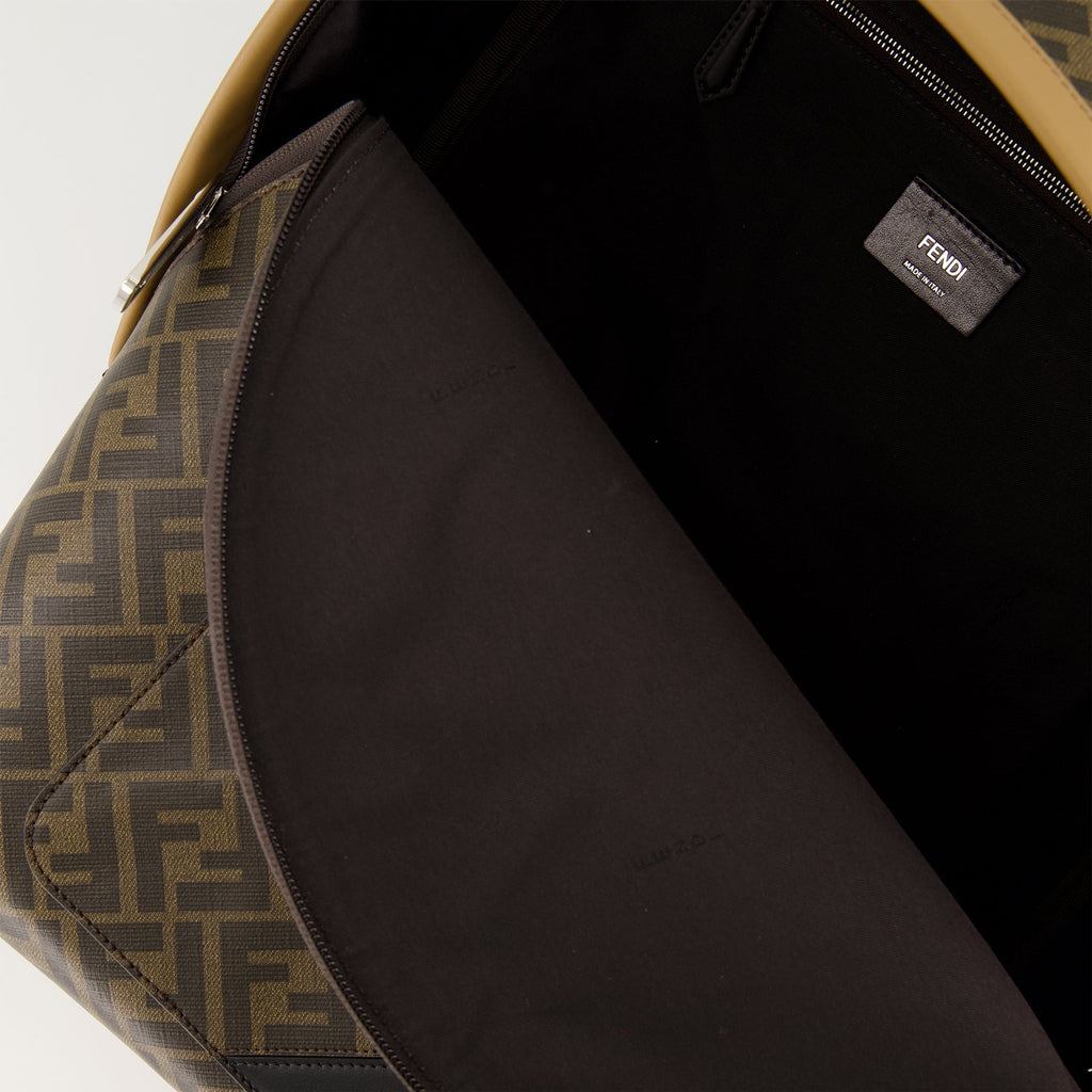 FF print backpack, Chiodo Diagonal, luxury leather backpack, Fendi Fall-Winter 2024, premium men's accessory