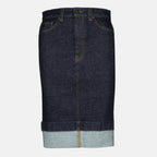 Saia Lápis de Denim Kendra
