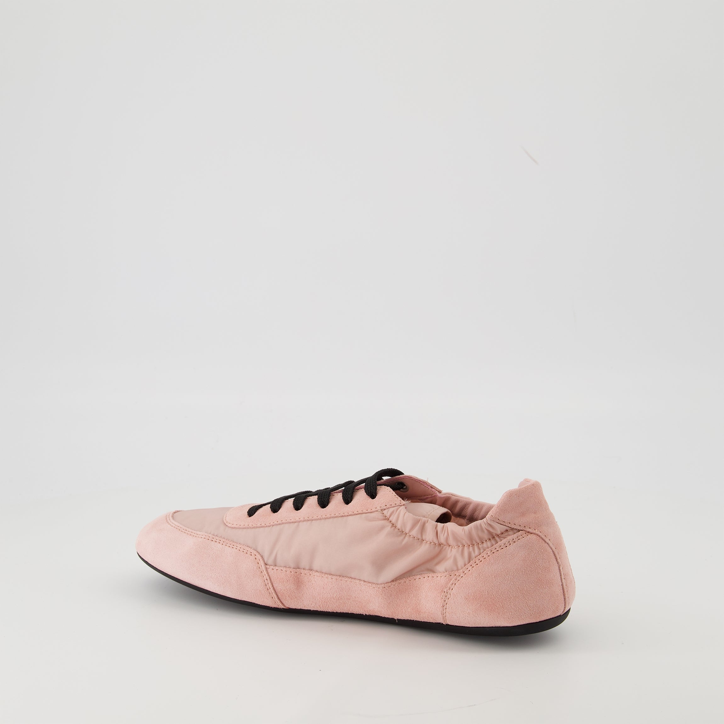 Prada sneakers, pink sneakers, Re-nylon shoes, designer footwear, suede leather sneakers