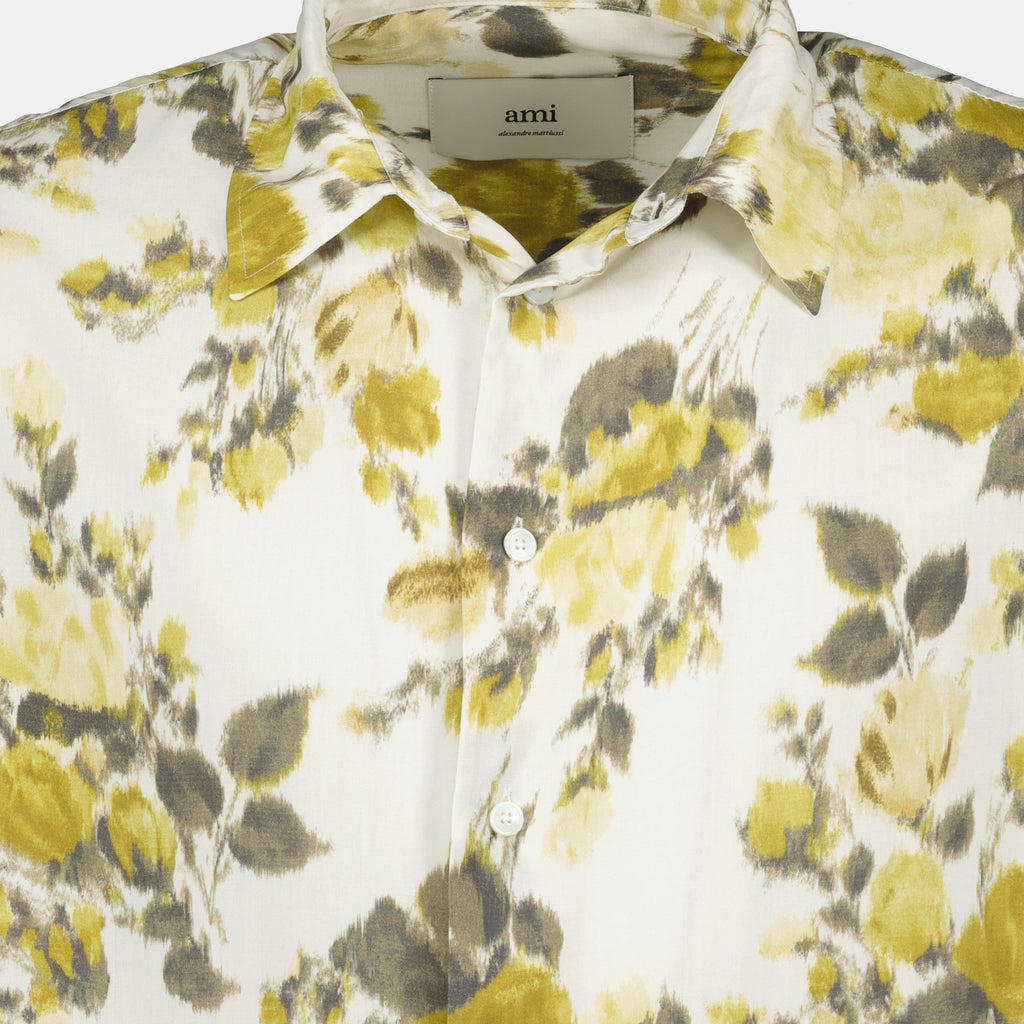 Floral Printed Green Shirt