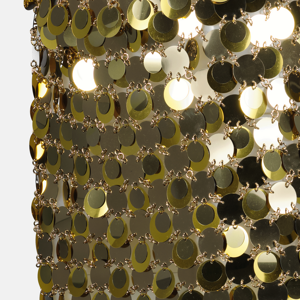 sequin skirt, golden skirt, Rabanne, Spring-Summer 2025, stylish fashion
