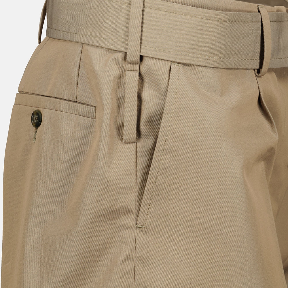 Image of Beige Chino Shorts by Prada for Women - Season Autumn-Winter 2024 - Detail View 5