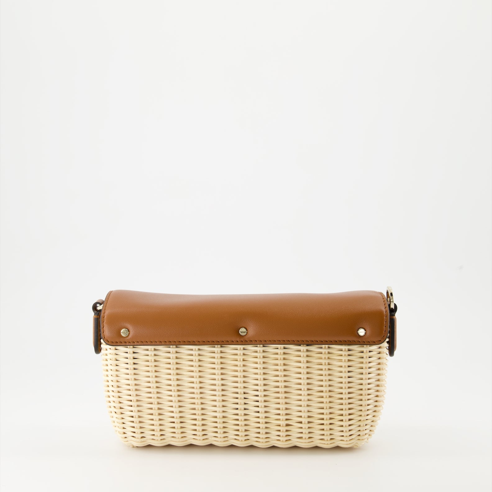 Valentino Garavani, Locò Bag, leather handbag, woven straw, luxury accessories