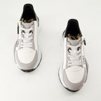 gray sneakers, technical fabric sneakers, rubber sole sneakers, modern sneakers, logo sneakers