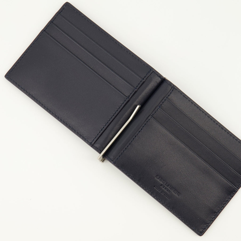 Saint Laurent wallet, leather wallet, luxury accessories, men's wallet, calf leather wallet