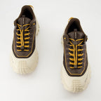 Image of Trailgrip GTX Brown Sneakers by Moncler for Men - Season Autumn-Winter 2025 - Top View Pair