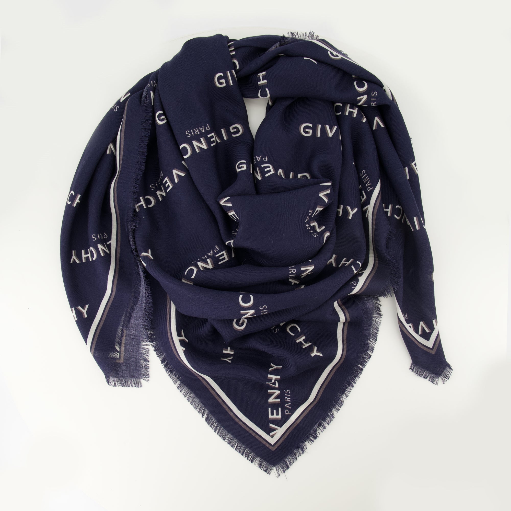 Givenchy Shadow Blue Shawl - | WE IN STYLE