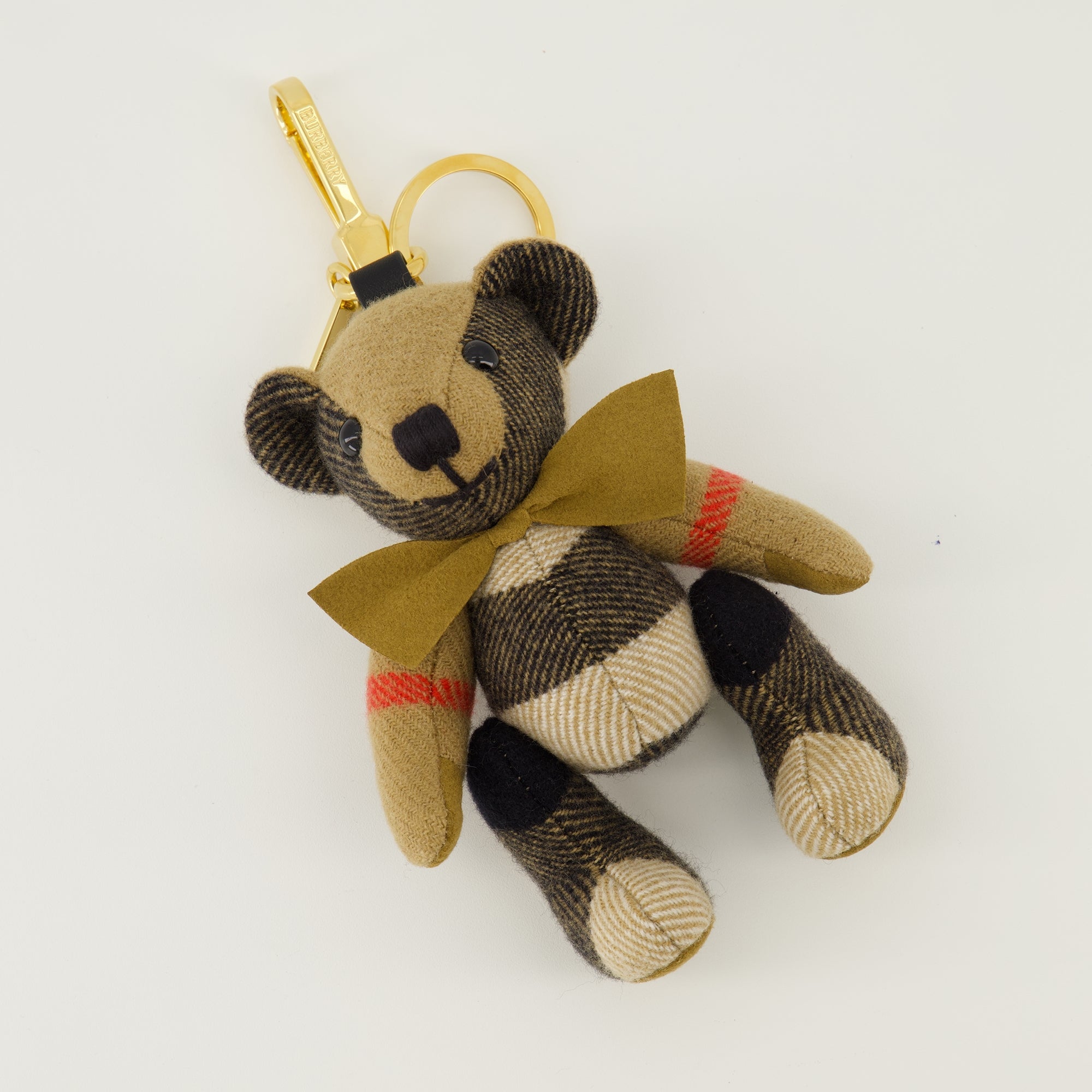 Image du porte-clés Thomas Bear Check de Burberry pour femmes - Saison Printemps-Été 2026 - Détail vue 1