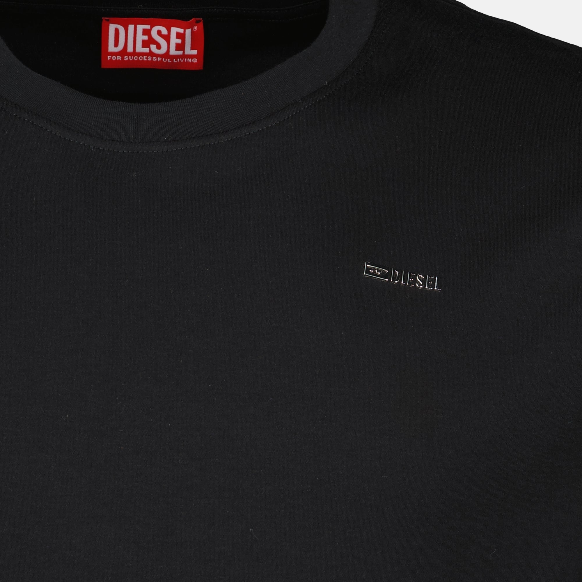Diesel t-shirt, black cotton t-shirt, short sleeve tee, men's fashion, Fall-Winter collection