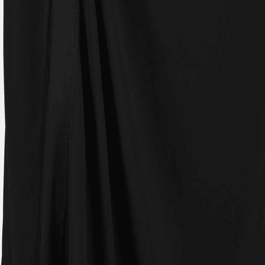 draped midi skirt, Rabanne, black skirt, Autumn-Winter 2025, viscose elastane blend