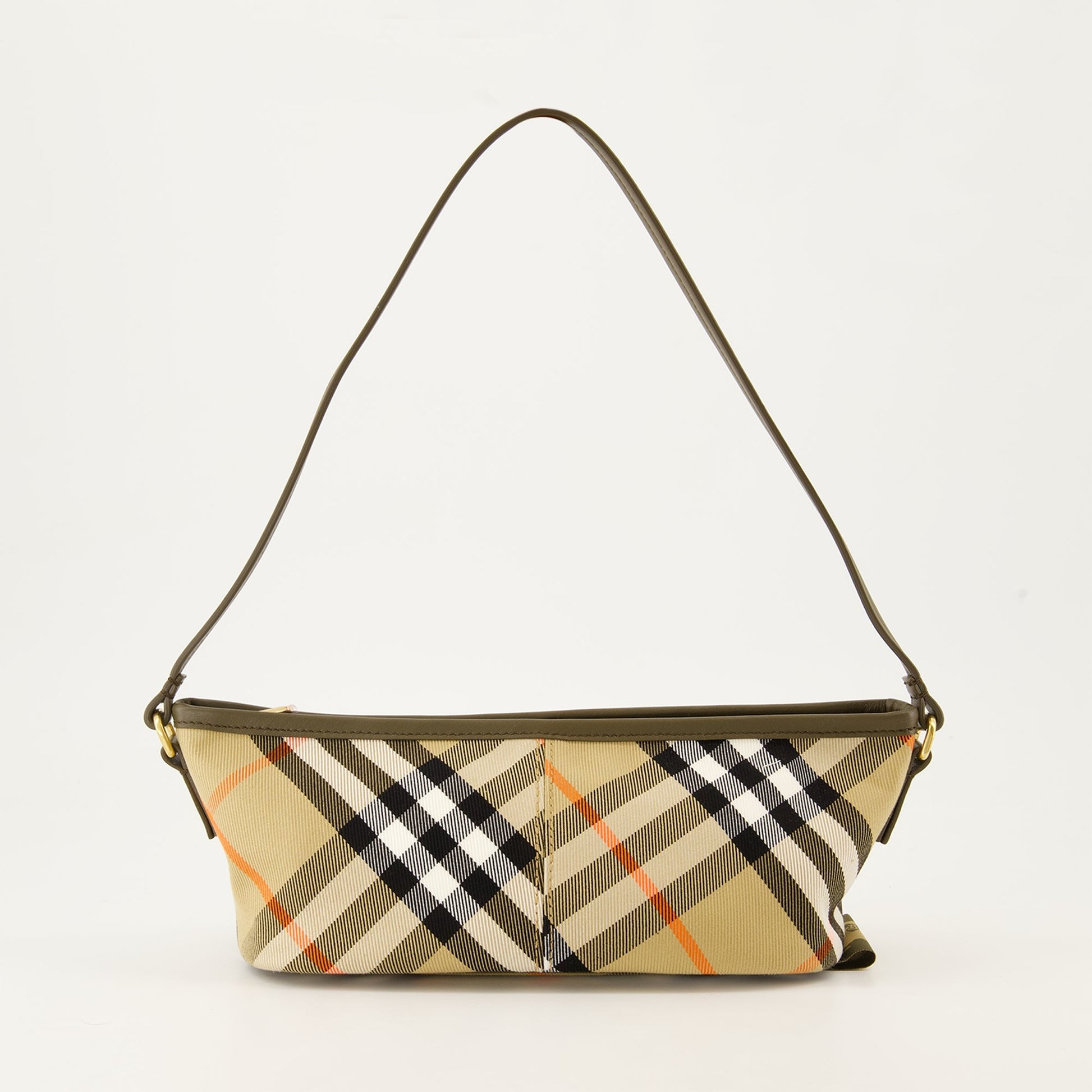 Check Mini Tote Bag, Autumn-Winter Collection, Leather and Canvas, Vintage Check Print, Luxury Accessories