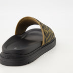 Fendi sandals, Diagonal Sandals, luxury footwear, calf leather sandals, non-slip sandals