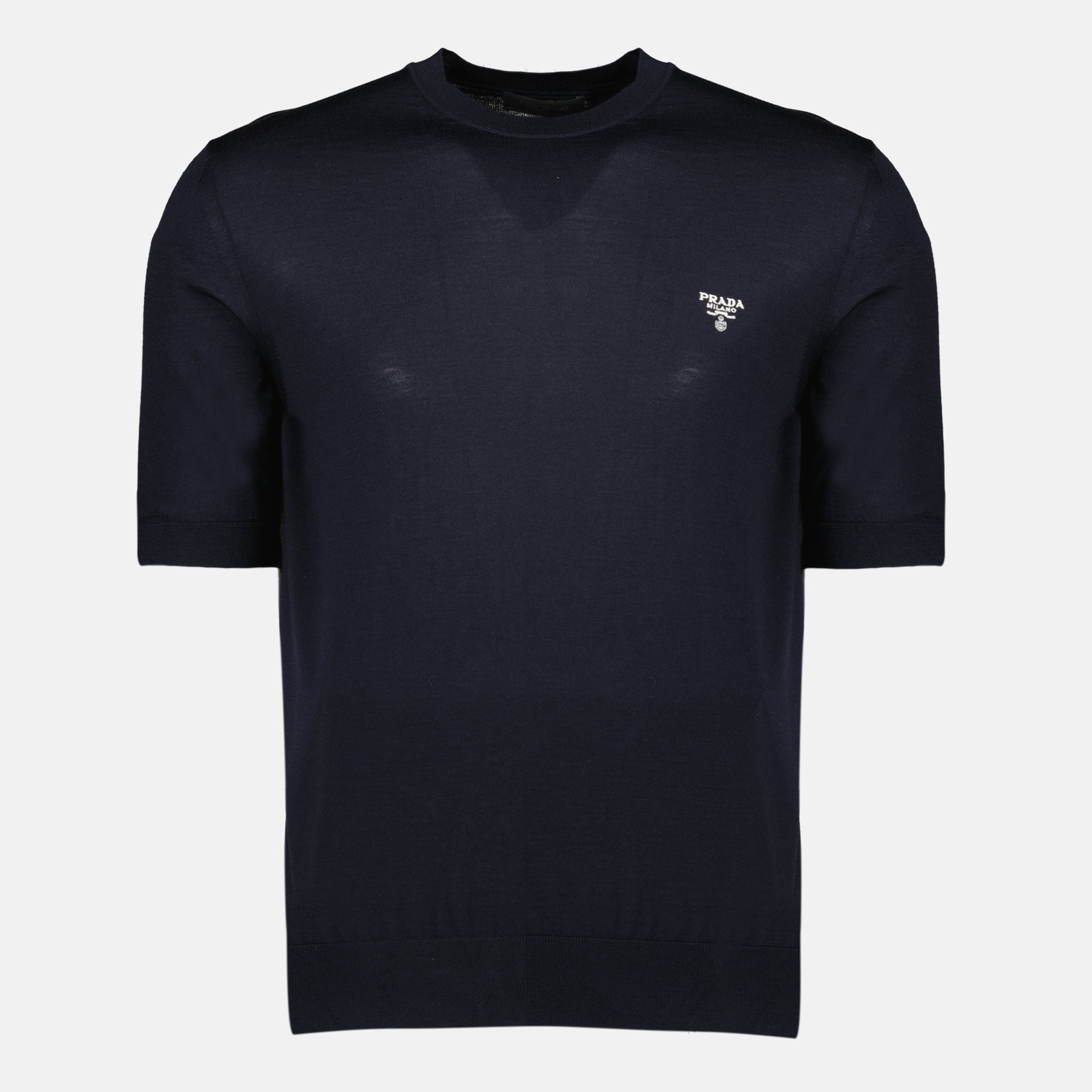 prada t シャツ メンズ ブルー・ネイビー PRADA Tシャツ カットソー