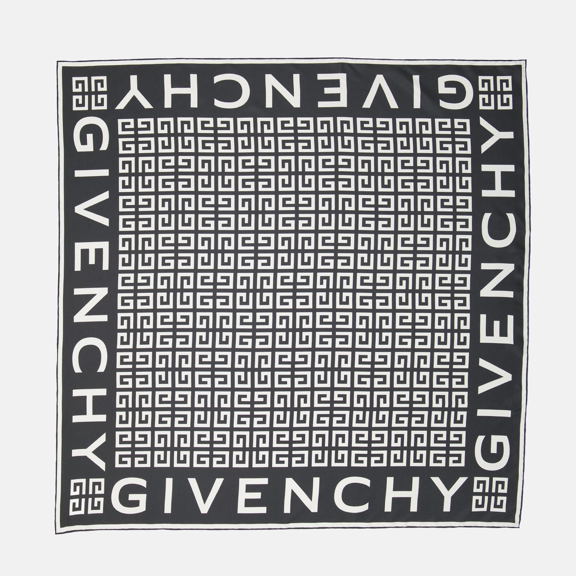 Givenchy scarf, silk scarf, 4G motif, designer accessories, luxury scarf