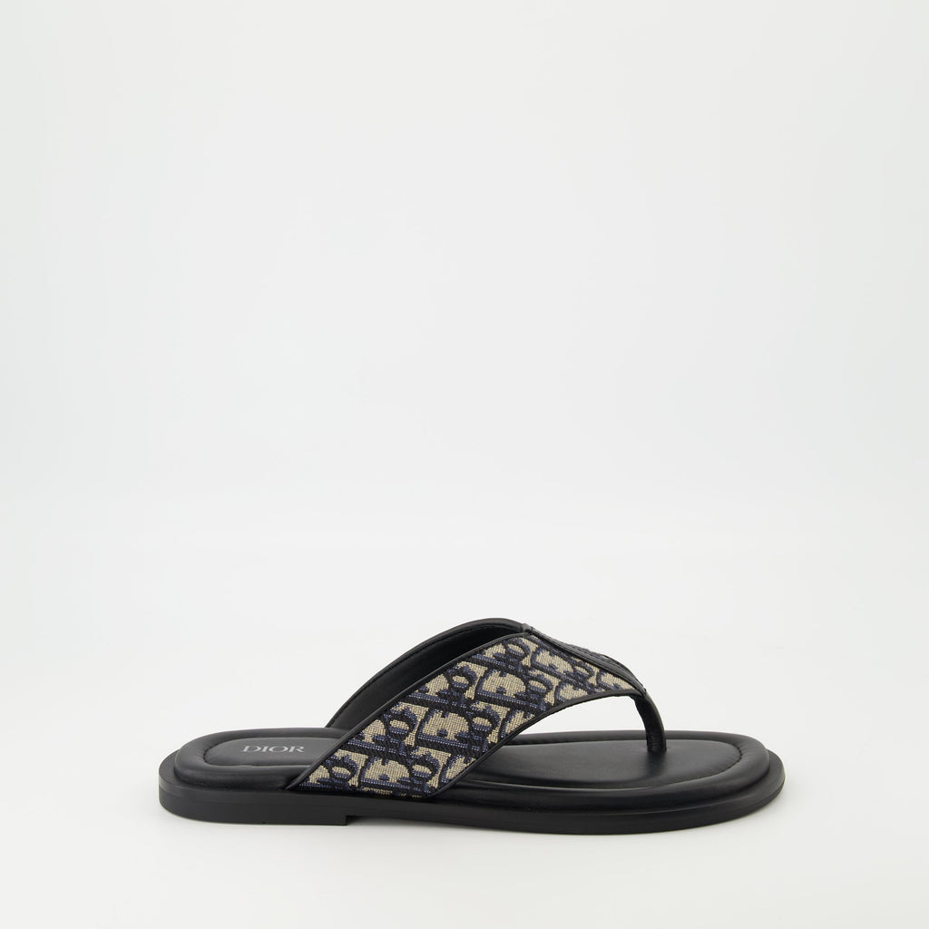 Dior Alias sandals, slip-on sandals, Dior Oblique pattern, men’s footwear, summer sandals