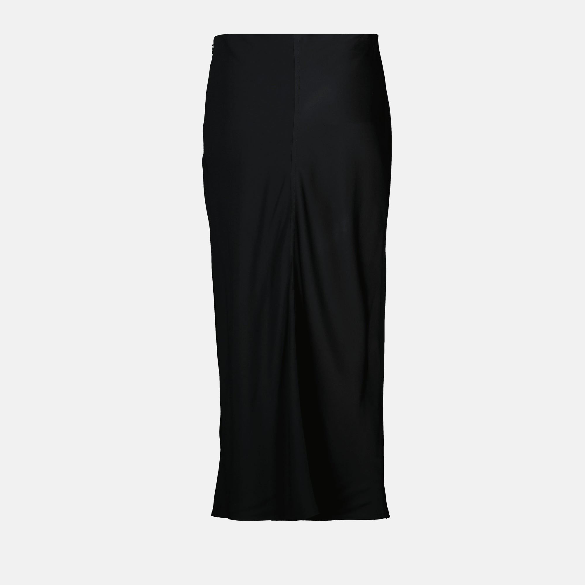 black midi skirt, AMI Paris, women's fashion, Viscose crêpe, Spring-Summer 2025