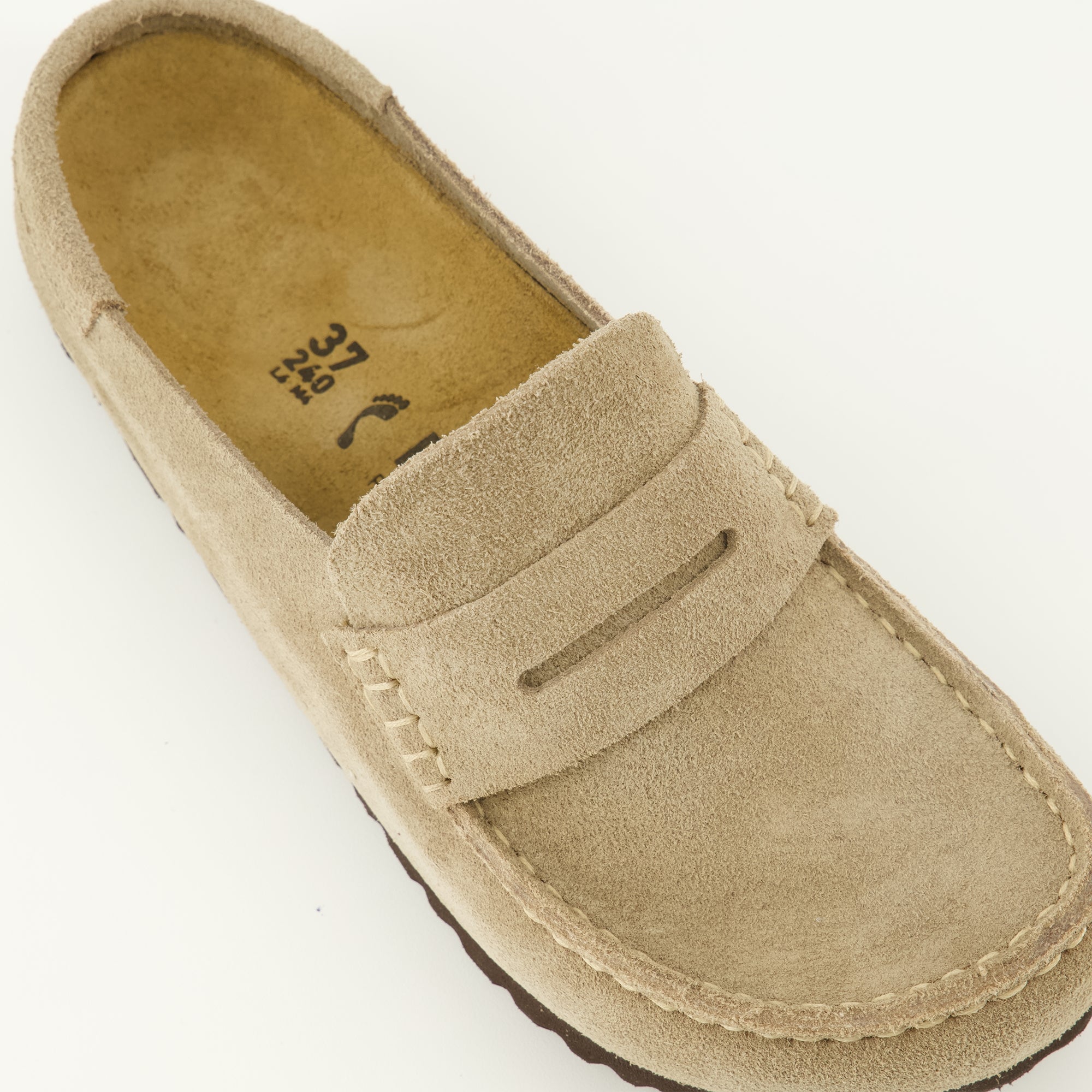 Image of Mules Naples Beige by Birkenstock for Unisex - Season Spring-Summer 2026 - Top Detail View