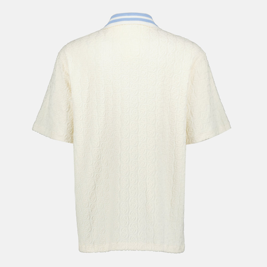 Image of Monogramme White Shirt - Drôle de Monsieur by Drole De Monsieur for Men - Season Spring-Summer 2026 - Back View
