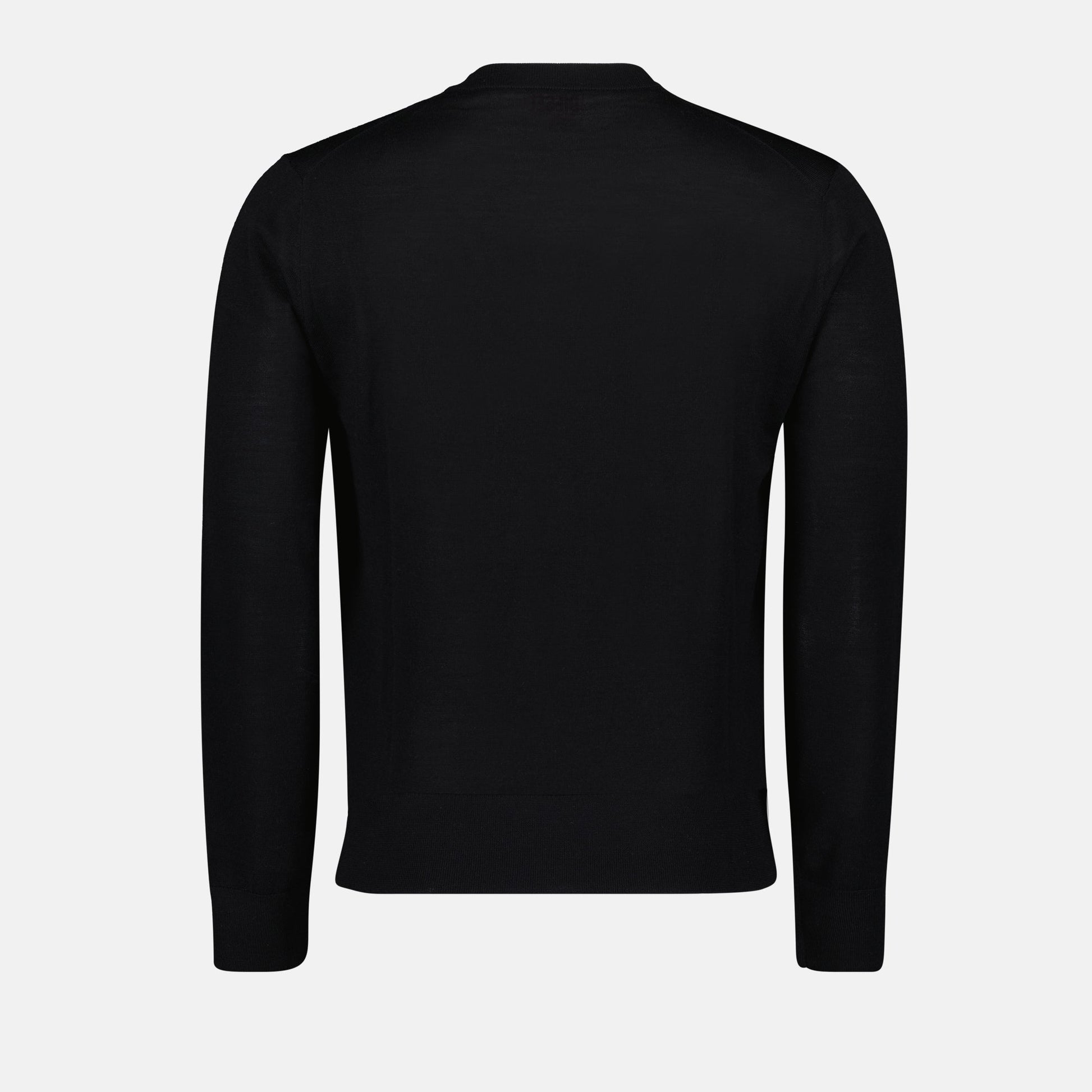 Black Wool Pull, Diesel Pullover, Men’s Knitwear, Luxury Sweater, Autumn-Winter Collection