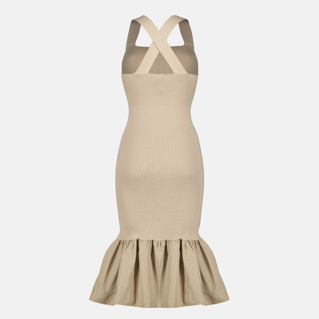 Imagem do vestido bege canalizado da Patou para Mulheres - Temporada Primavera-Verão 2026 - Vista Traseira