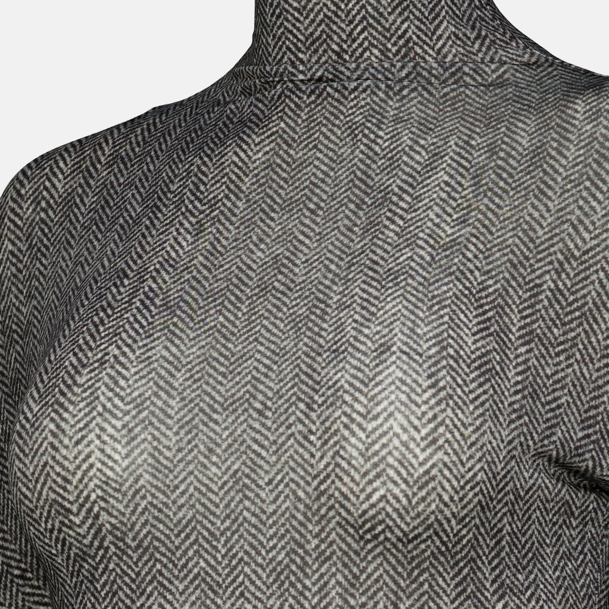 Body in viscosa con motivo chevron