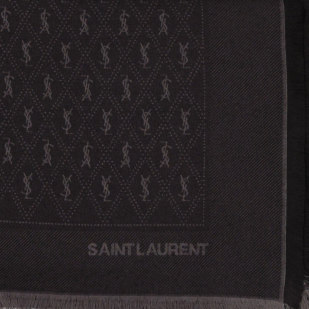 Cassandre scarf, wool and silk scarf, luxury men's scarves, monogrammed scarf, fashion accessory