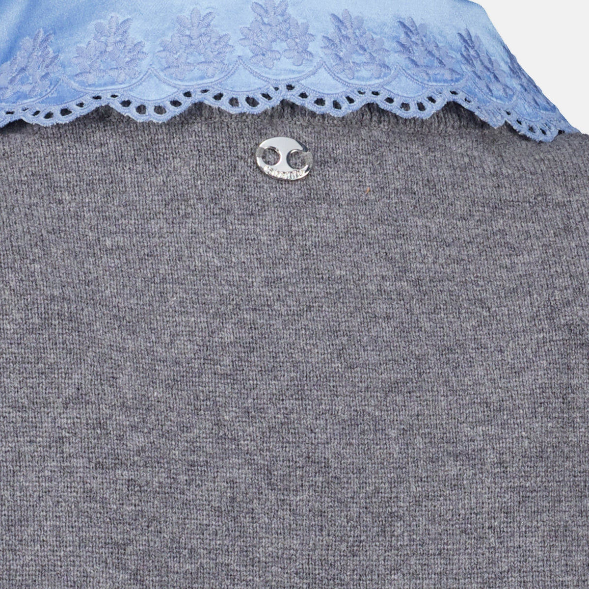 Pull gris en laine et cachemire