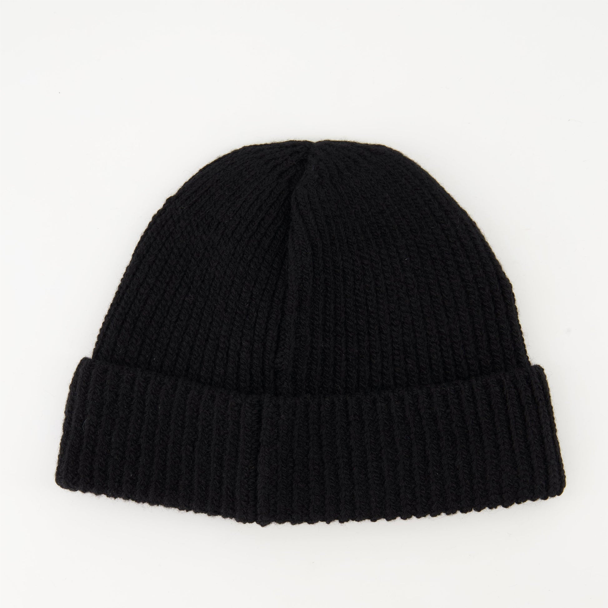 Prada beanie, black wool beanie, luxury beanie, ribbed wool hat, designer winter accessories