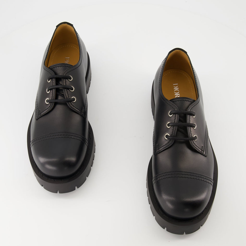 Dior Derby Explorer III, men's leather shoes, black lace-up shoes, luxury footwear, comfortable dress shoes
